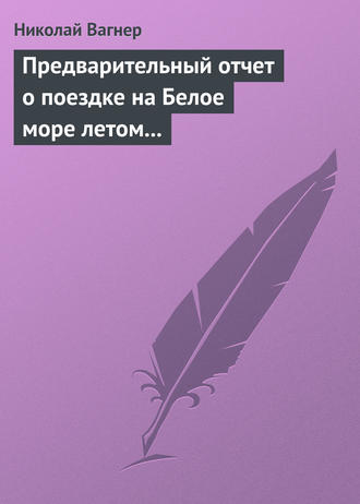 . Предварительный отчет о поездке на Белое море летом 1876 г.