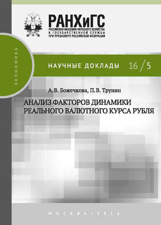 . Анализ факторов динамики реального валютного курса рубля