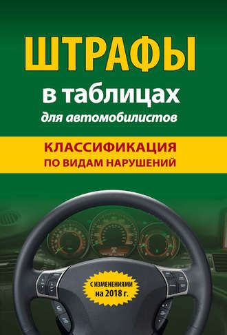 . Штрафы в таблицах для автомобилистов с изменениями на 2018 год. Классификация по видам нарушений