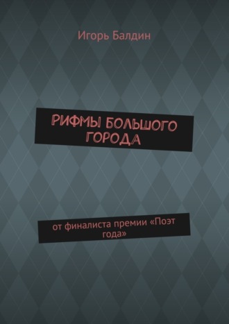 . Рифмы большого города. от финалиста премии «Поэт года»