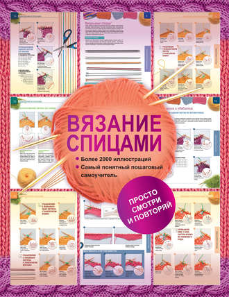 . Вязание спицами. Более 2000 иллюстраций. Самый понятный пошаговый самоучитель