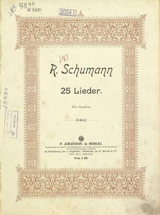 . 25 Lieder