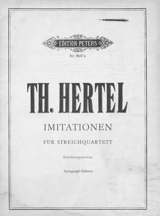 . Imitationen fur Streich quartett