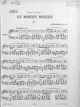 . Six moments musicaux
