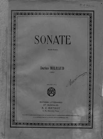 . Sonate pour Piano