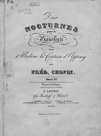 . Deux nocturnes pour le pianoforte par Fred. Chopin