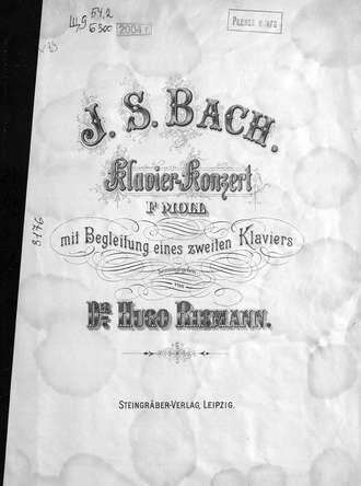 . Klavier-konzert f-moll mit Begleitung eines zweiten klaviers
