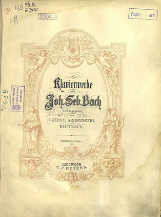 . Klavierwerke v. J. S. Bach
