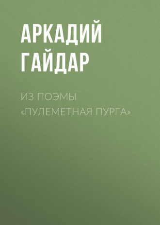 . Из поэмы «Пулеметная пурга»