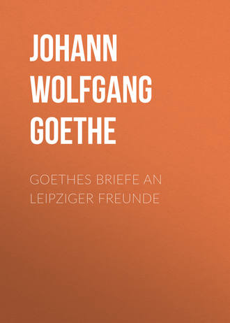 . Goethes Briefe an Leipziger Freunde