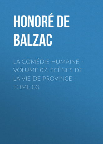 . La Comédie humaine - Volume 07. Scènes de la vie de Province - Tome 03