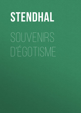 . Souvenirs d'égotisme