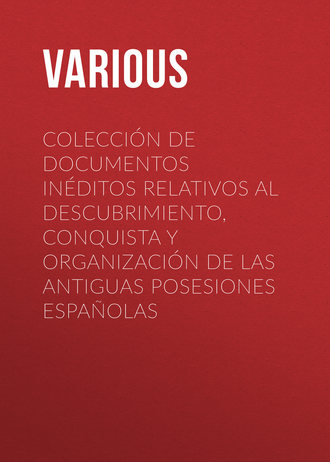 . Colección de Documentos Inéditos Relativos al Descubrimiento, Conquista y Organización de las Antiguas Posesiones Españolas