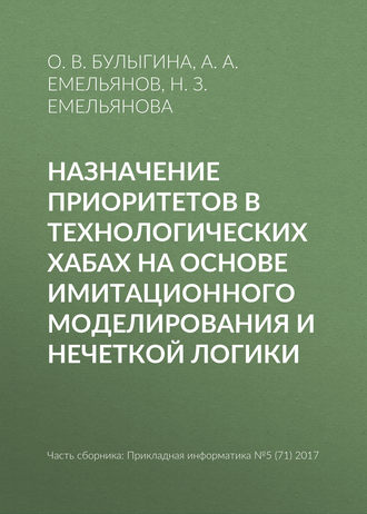 . Назначение приоритетов в технологических хабах на основе имитационного моделирования и нечеткой логики