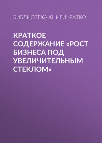 . Краткое содержание «Рост бизнеса под увеличительным стеклом»