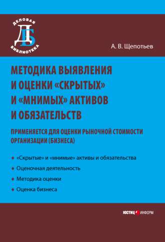 . Методика выявления и оценки «скрытых» и «мнимых» активов и обязательств. Применяется для оценки рыночной стоимости организации (бизнеса)