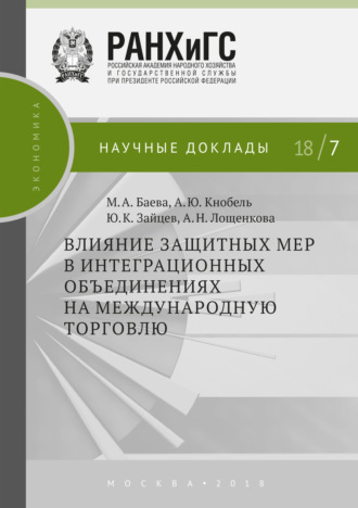 . Влияние защитных мер в интеграционных объединениях на международную торговлю