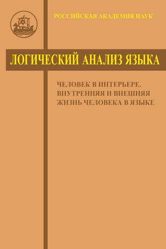 Коллектив авторов. Логический анализ языка. Человек в интерьере. Внутренняя и внешняя жизнь человека в языке