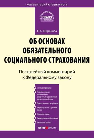 . Комментарий к Федеральному закону от 16 июля 1999 г. № 165-ФЗ «Об основах обязательного социального страхования» (постатейный)