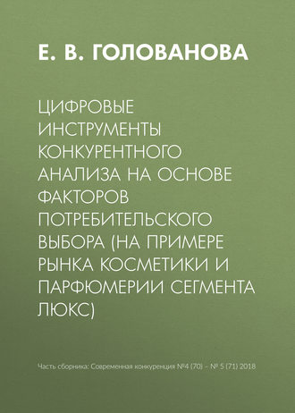 . Цифровые инструменты конкурентного анализа на основе факторов потребительского выбора (на примере рынка косметики и парфюмерии сегмента люкс)