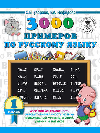 . 3000 примеров по русскому языку. 1 класс
