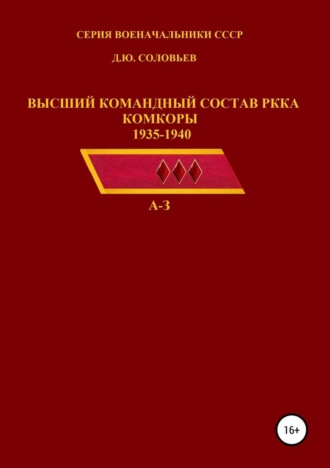 . Высший командный состав РККА. Комкоры 1935-1940 гг.