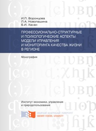 . Профессионально-структурные и психологические аспекты модели управления и мониторинга качества жизни в регионе