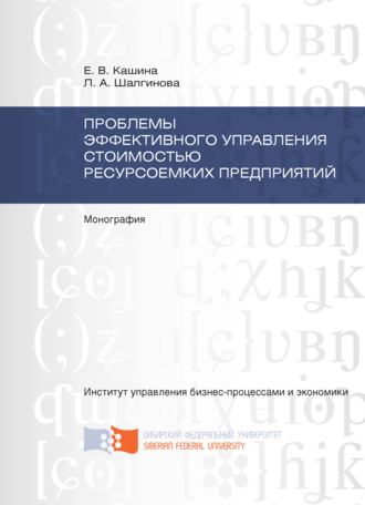 Екатерина Кашина. Проблемы эффективного управления стоимостью ресурсоемких предприятий