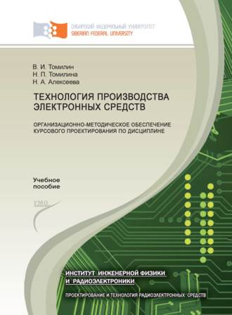 . Технология производства электронных средств: организационно-методическое обеспечение курсового проектирования по дисциплине