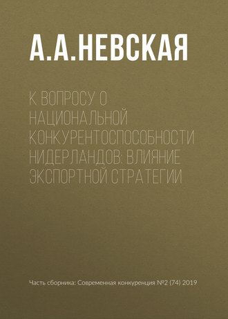 . К вопросу о национальной конкурентоспособности Нидерландов: влияние экспортной стратегии