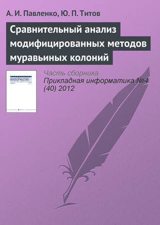. Сравнительный анализ модифицированных методов муравьиных колоний