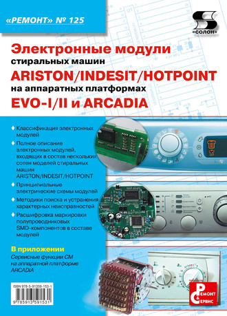 . Электронные модули стиральных машин INDESIT/ARISTON/HOTPOINT на аппаратных платформах EVO-I/II, ARCADIA