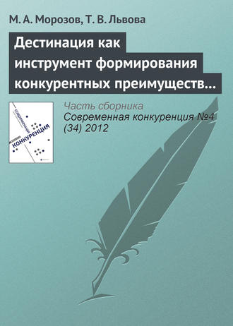 . Дестинация как инструмент формирования конкурентных преимуществ туристского региона