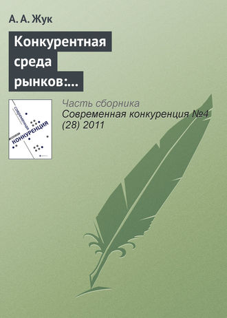 А. А. Жук. Конкурентная среда рынков: институционально-экономические характеристики