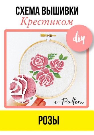 e-PATTERN. «Розы». Схема для вышивки крестиком