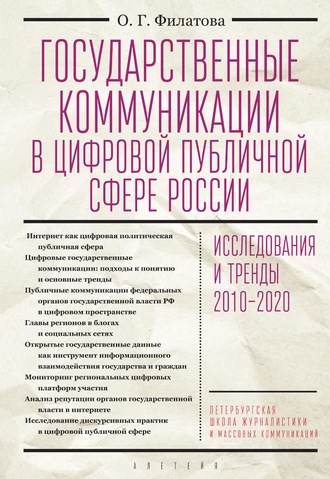 . Государственные коммуникации в цифровой публичной сфере России: исследования и тренды 2010-2020