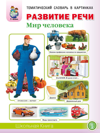 . Развитие речи «Мир человека»: Человек и его тело. Семья. Планета Земля. Страна, Родина, столица. Город, улица, дом. Транспорт. Квартира, мебель. Посуда. Продукты питания. Одежда. Обувь. Головные уборы. Профессии. Времена года