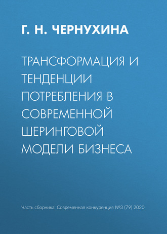 . Трансформация и тенденции потребления в современной шеринговой модели бизнеса