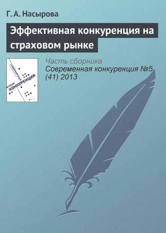 . Эффективная конкуренция на страховом рынке