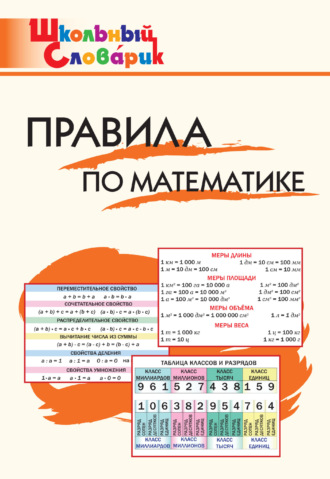 . Правила по математике. Начальная школа