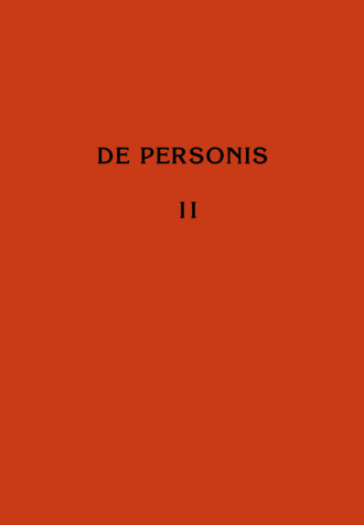 . De Personis / О Личностях. Сборник научных трудов. Том II