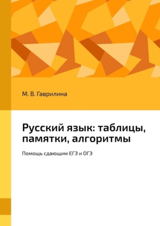 . Русский язык: таблицы, памятки, алгоритмы. Помощь сдающим ЕГЭ и ОГЭ