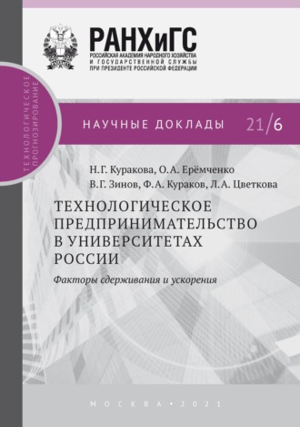 . Технологическое предпринимательство в университетах России. Факторы сдерживания и ускорения