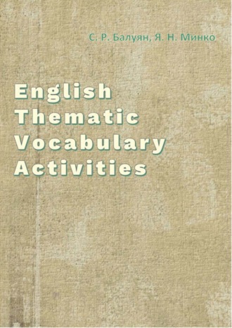 . English Thematic Vocabulary Activities