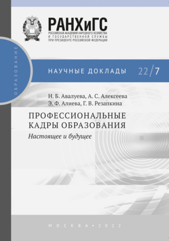 . Профессиональные кадры образования