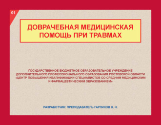 Н. Н. Гарликов. Доврачебная медицинская помощь при травмах