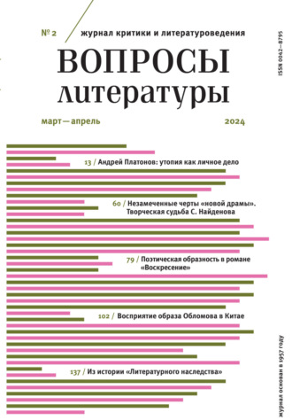 . Вопросы литературы № 2 Март – Апрель 2024