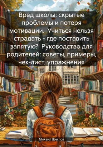 Михаил Щеглов. Вред школы: скрытые проблемы и потеря мотивации. Учиться нельзя страдать – где поставить запятую? Руководство для родителей: советы, примеры, чек-лист, упражнения