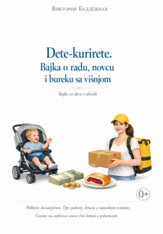 Виктория Балдёжная. Dete-kurirete. Bajka o radu, novcu i bureku sa višnjom. Bajke za decu i odrasle. | Ребёнок-деливерёнок. Про работу, деньги и вишнёвую плюшку. Сказки на сербском языке для детей и родителей
