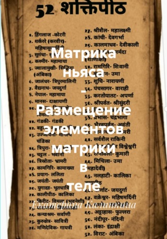 Екатерина Калинкина. Матрика ньяса - Размещение элементов матрики в теле